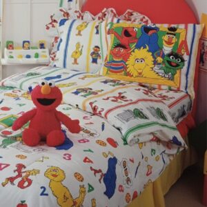 Juego de sabanas 1 1/2 plaza temática plaza sésamo