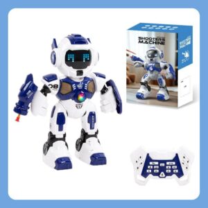 Robot guerrero inteligente lanza dardos a control remoto