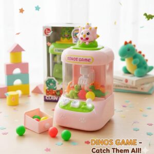 Maquina atrapa pelotitas tipo grúa peluches con luz y sonido