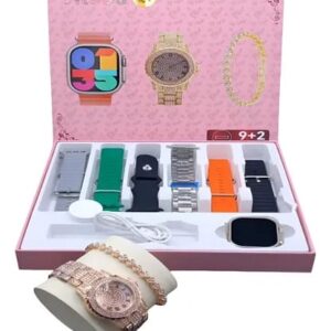 Reloj SmartWatch 7 mallas + reloj de vestir y pulsera rose gold