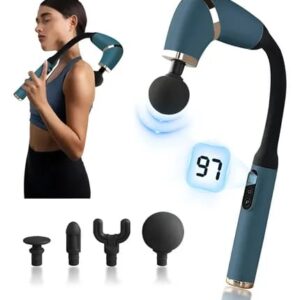 Pistola masajeador muscular eléctrica con extensor 4 cabezales alta potencia