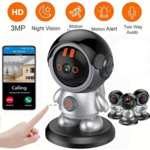 Cámara de seguridad wifi robot full HD 360° con llamada de emergencia