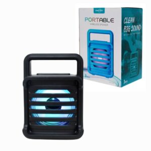 Parlante portátil 3" alta calidad de sonido con luz RGB recargable
