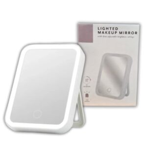 Espejo LED para maquillaje 3 temperaturas USB con soporte