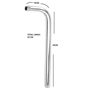 Caño ducha acero inoxidable 50cm