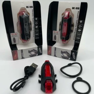 Luz bicicleta led USB recargable trasera resistente al agua