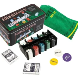 Fichero Texas Holdem Casino Style 200 fichas, cartas y paño (profesional)