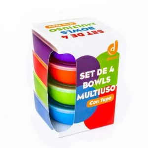 Set 4 mini bowls multiuso con tapa
