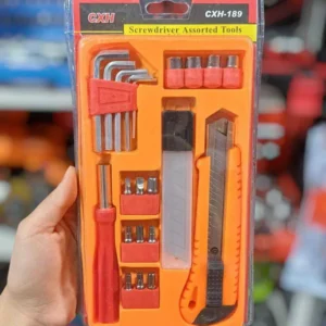 Set herramientas destornillador con cutter + 20pcs