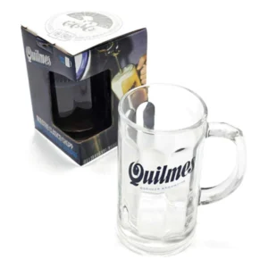 Chopp cerveza Quilmes con manija 473cc de vidrio