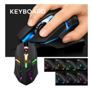 Mouse gamer RGB con cable
