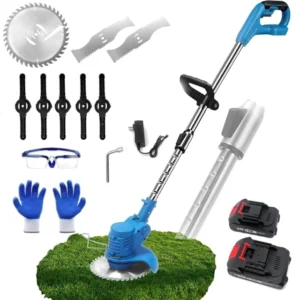 Bordeadora portátil 2 baterías 21v con accesorios